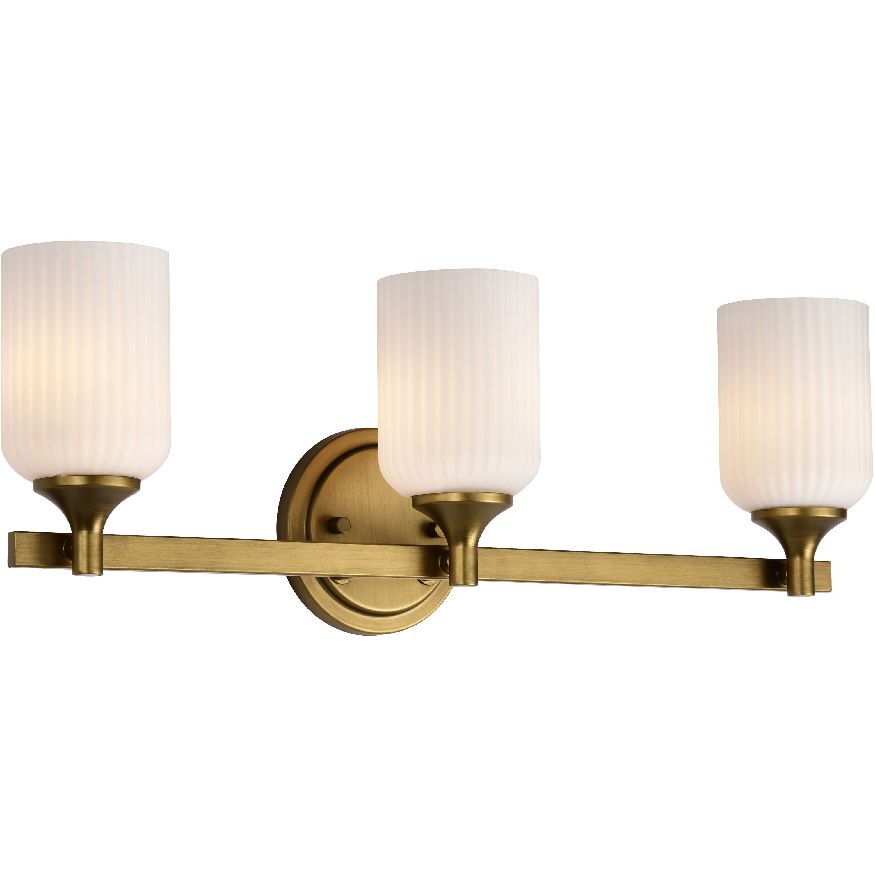 Solara 23 inch Natural Brass Vanity Wall Light