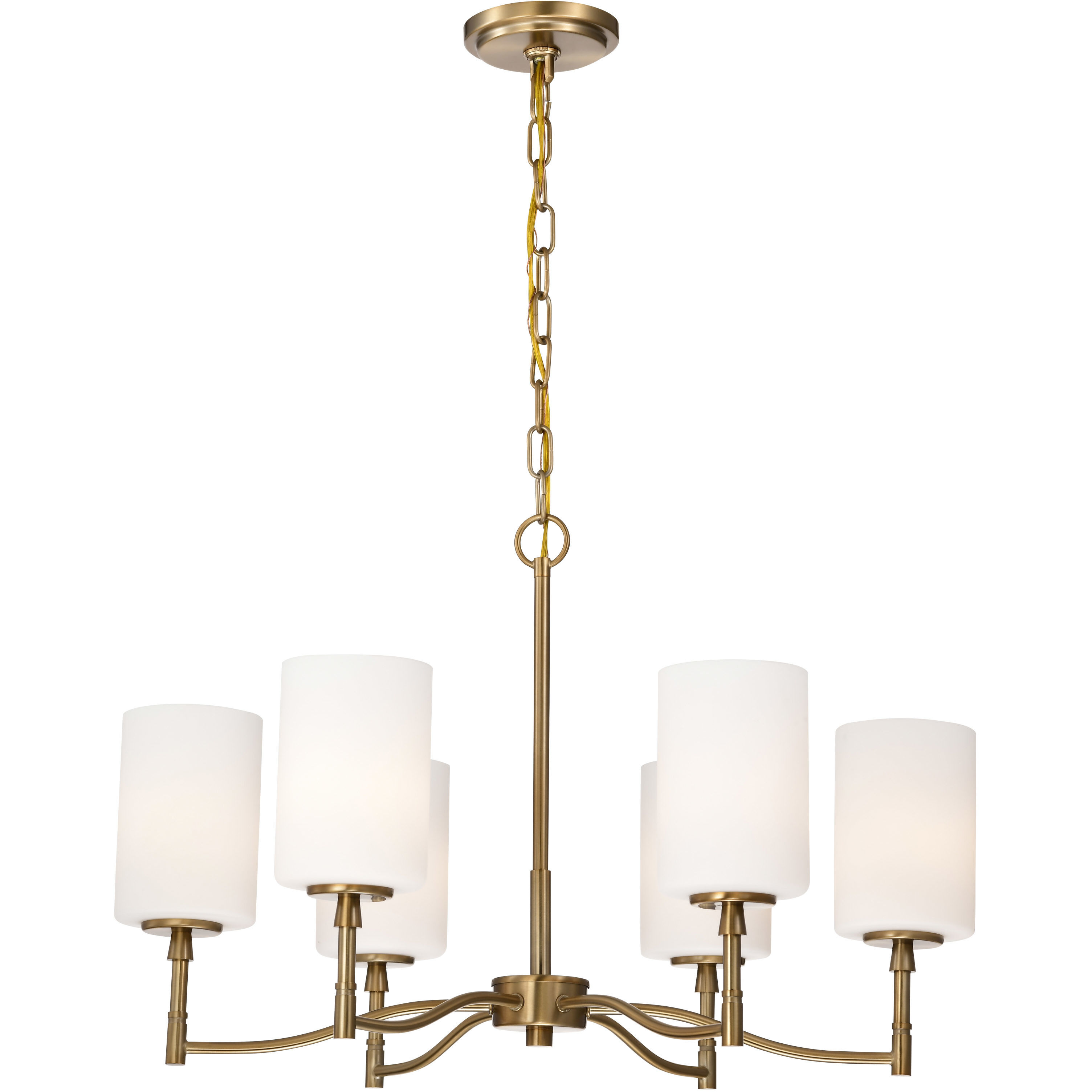 Liam 25 inch Burnished Brass Chandelier Ceiling Light