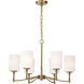 Liam 25 inch Burnished Brass Chandelier Ceiling Light