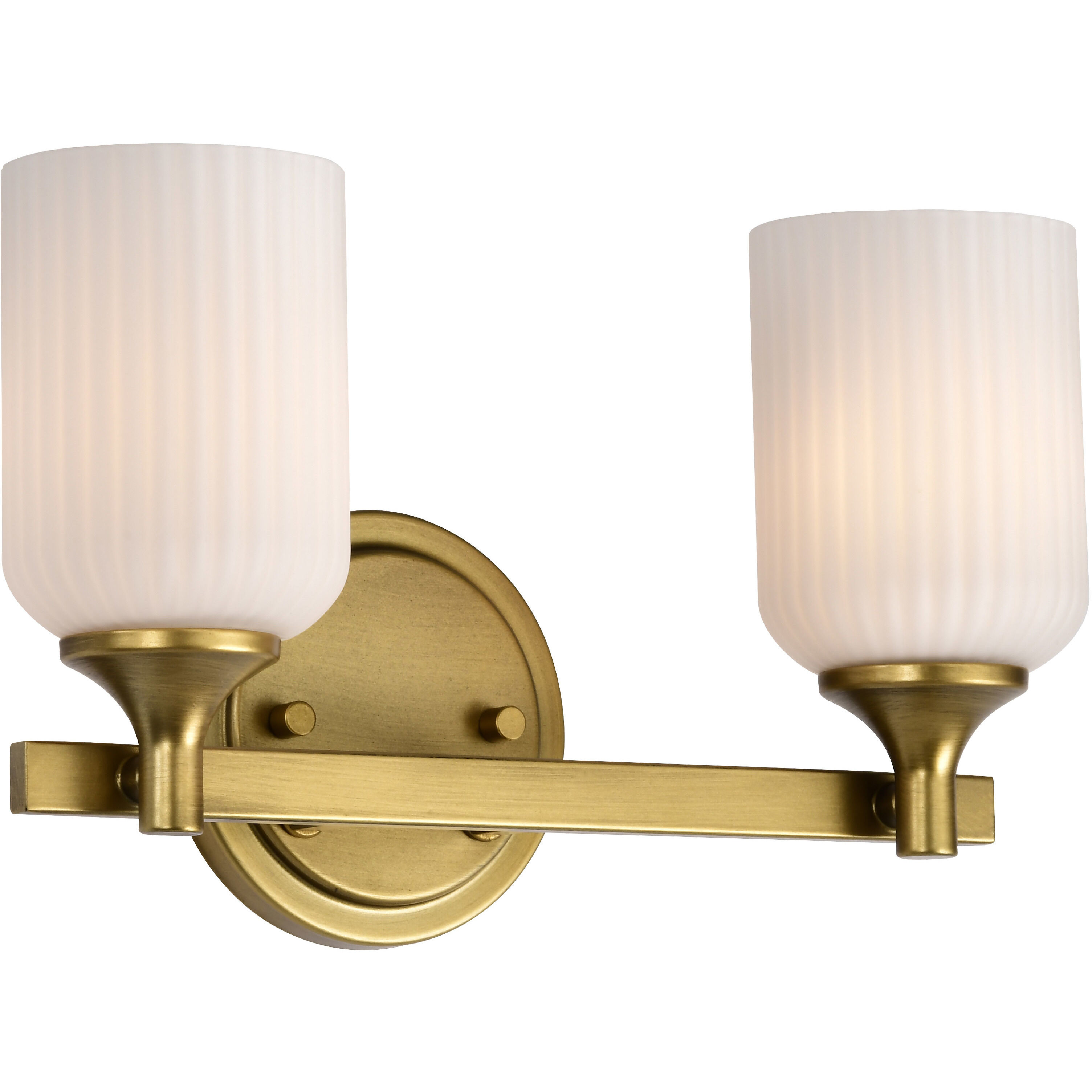 Solara 13.38 inch Natural Brass Vanity Wall Light