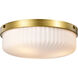 Solara 16.63 inch Natural Brass Flush Mount Ceiling Light
