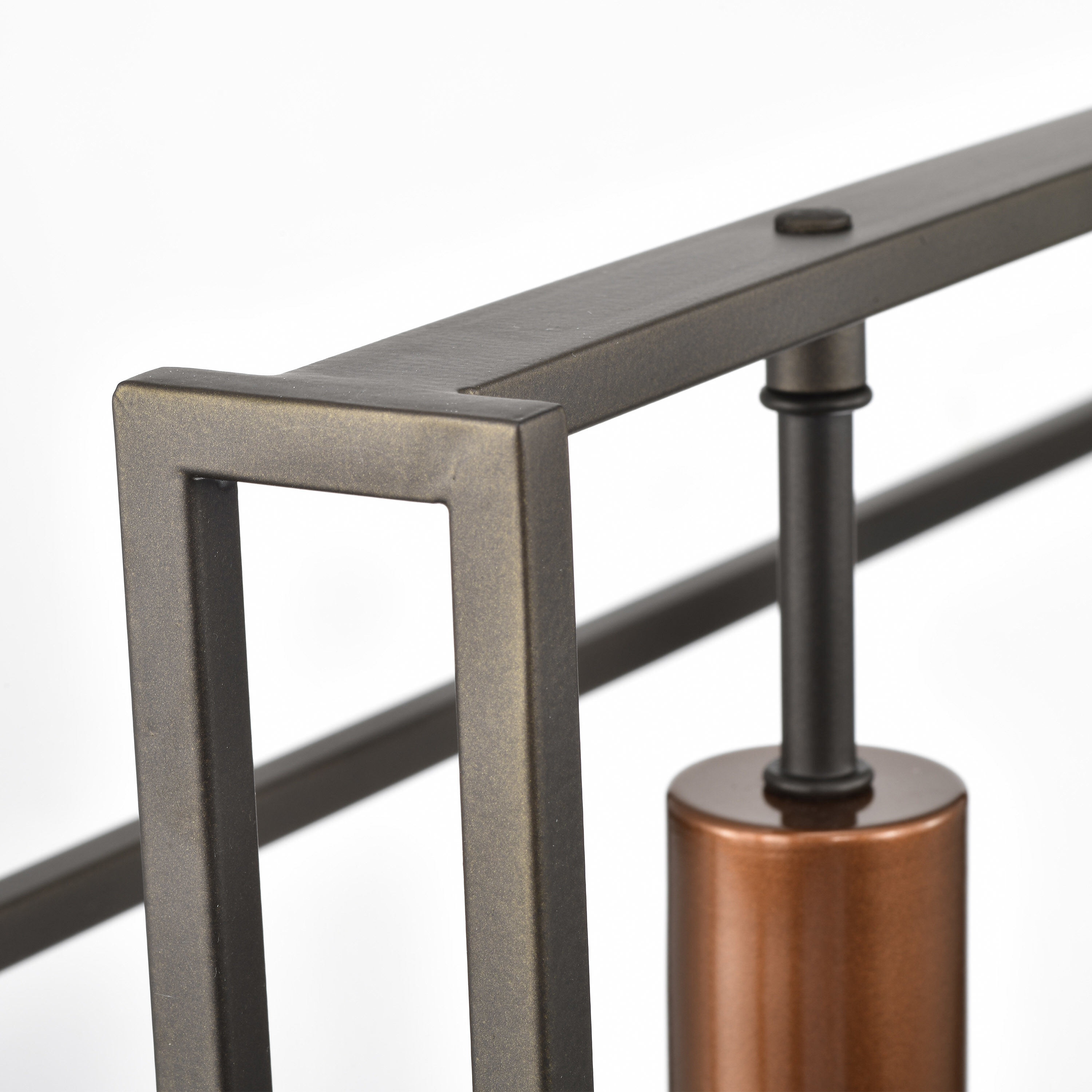 Lake 4 Light 36 inch Bronze and Copper Accents Island Pendant Ceiling Light