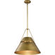 Adina 3 Light 18 inch Natural Brass Pendant Ceiling Light