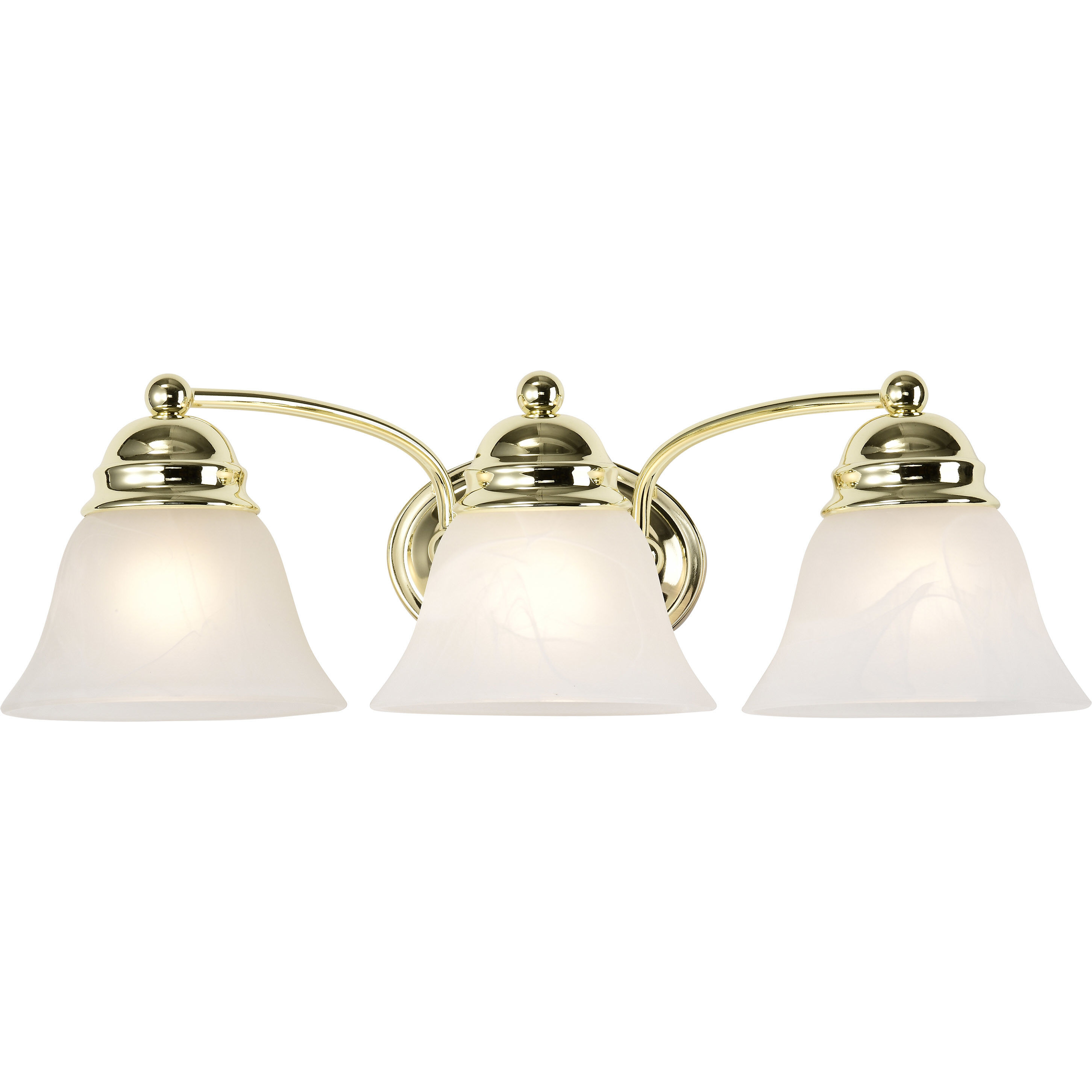 Empire 3 Light 21 inch Polished Brass Vanity Light Wall Light