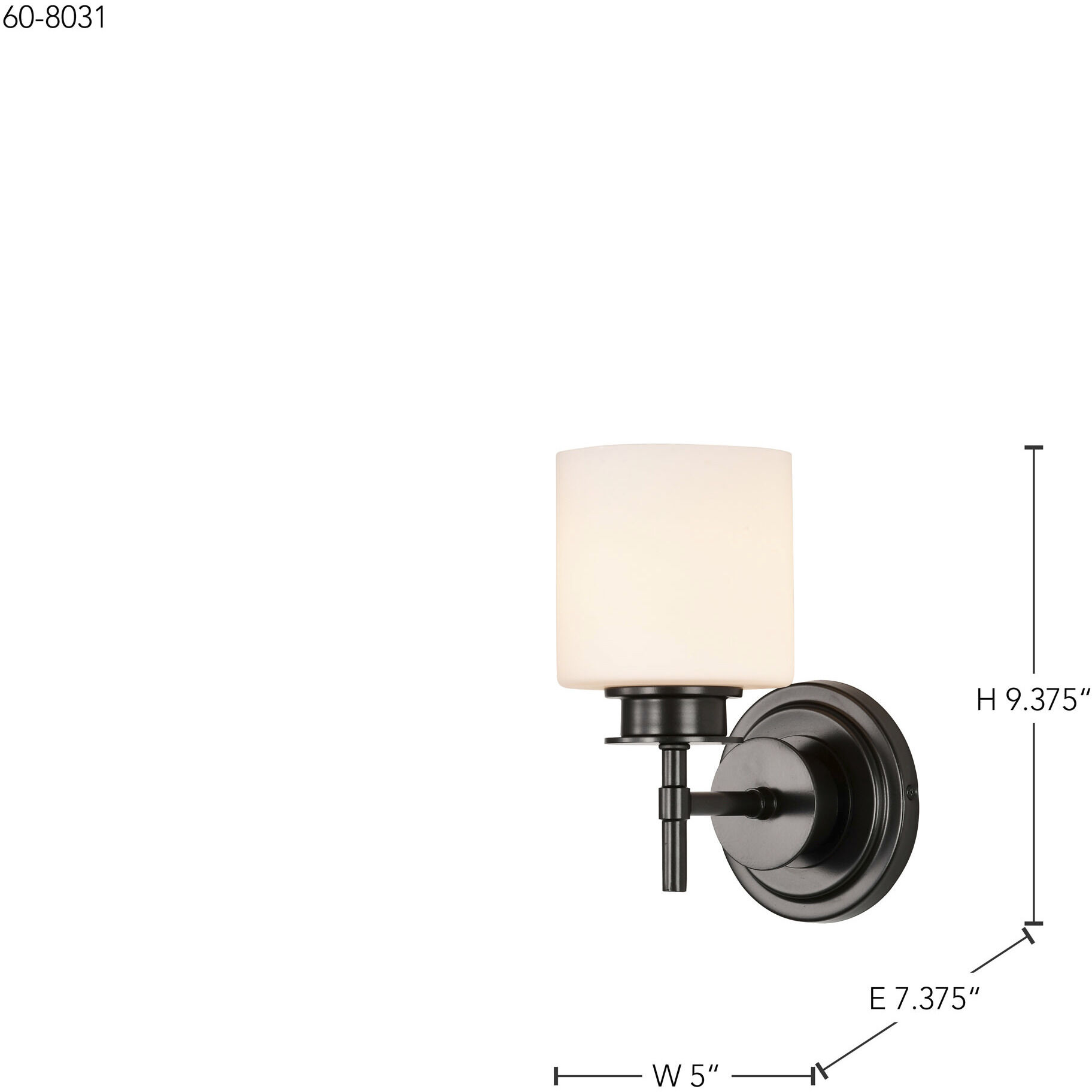 Warren 1 Light 5 inch Gun Metal Vanity Light Wall Light