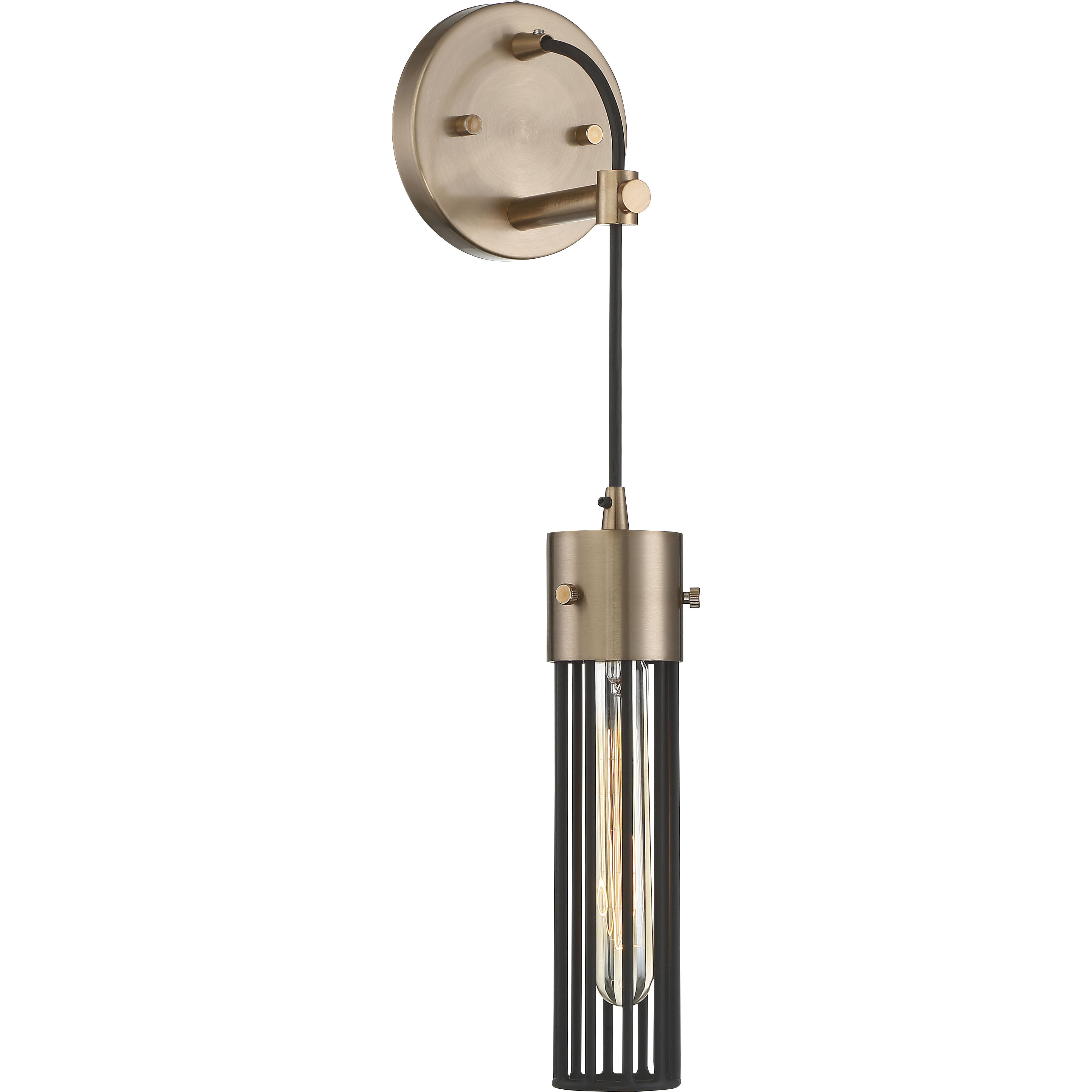 Eaves 1 Light 5 inch Copper Brushed Brass and Matte Black Wall Sconce Wall Light