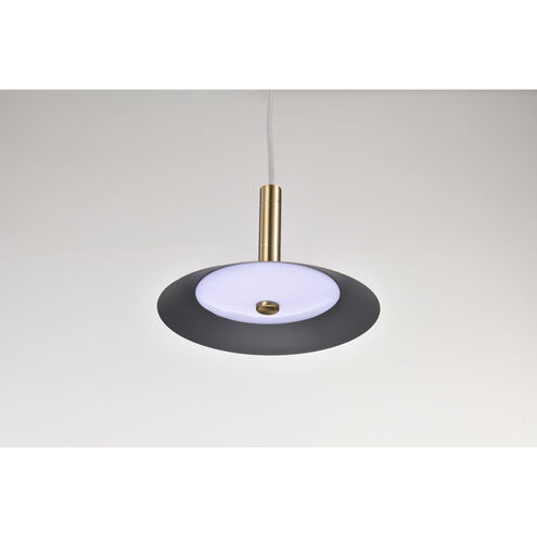 Corrine LED 9.88 inch Burnished Brass Pendant Ceiling Light
