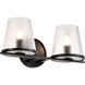 Valentine 16 inch Black Vanity Wall Light