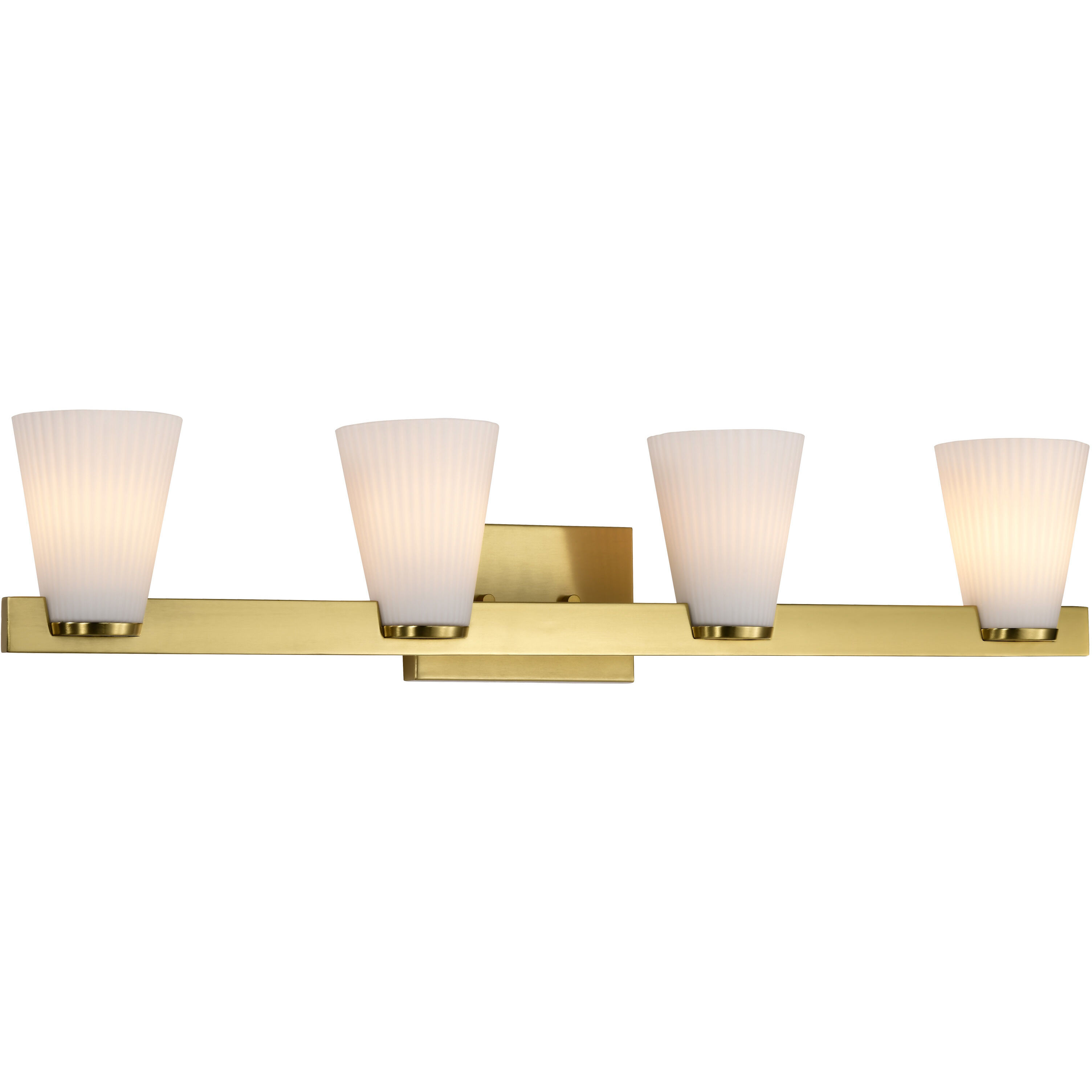 Royale 33.5 inch Burnished Brass Vanity Wall Light