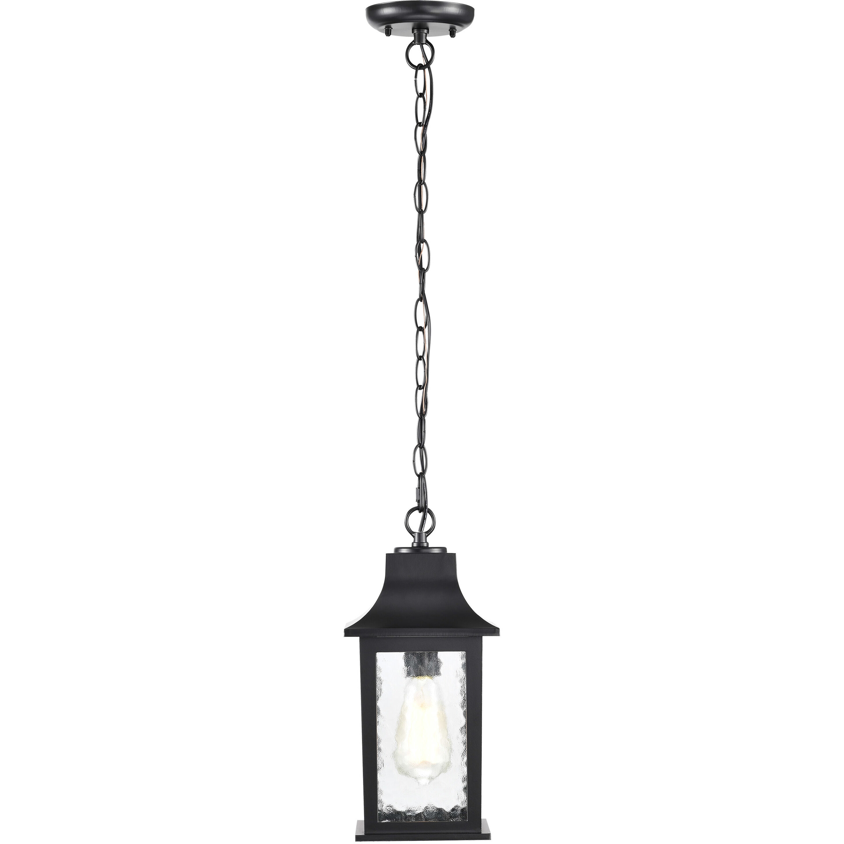 Stillwell 7 inch Matte Black Outdoor Hanging Lantern