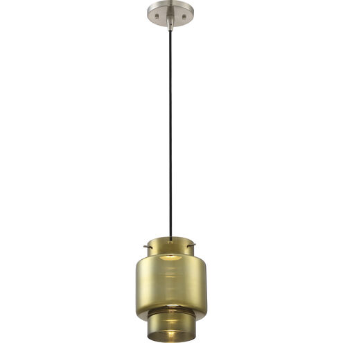 Del LED 7 inch Brushed Nickel Mini Pendant Ceiling Light