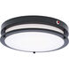 Glamour LED 13 inch Black Flush Ceiling Light