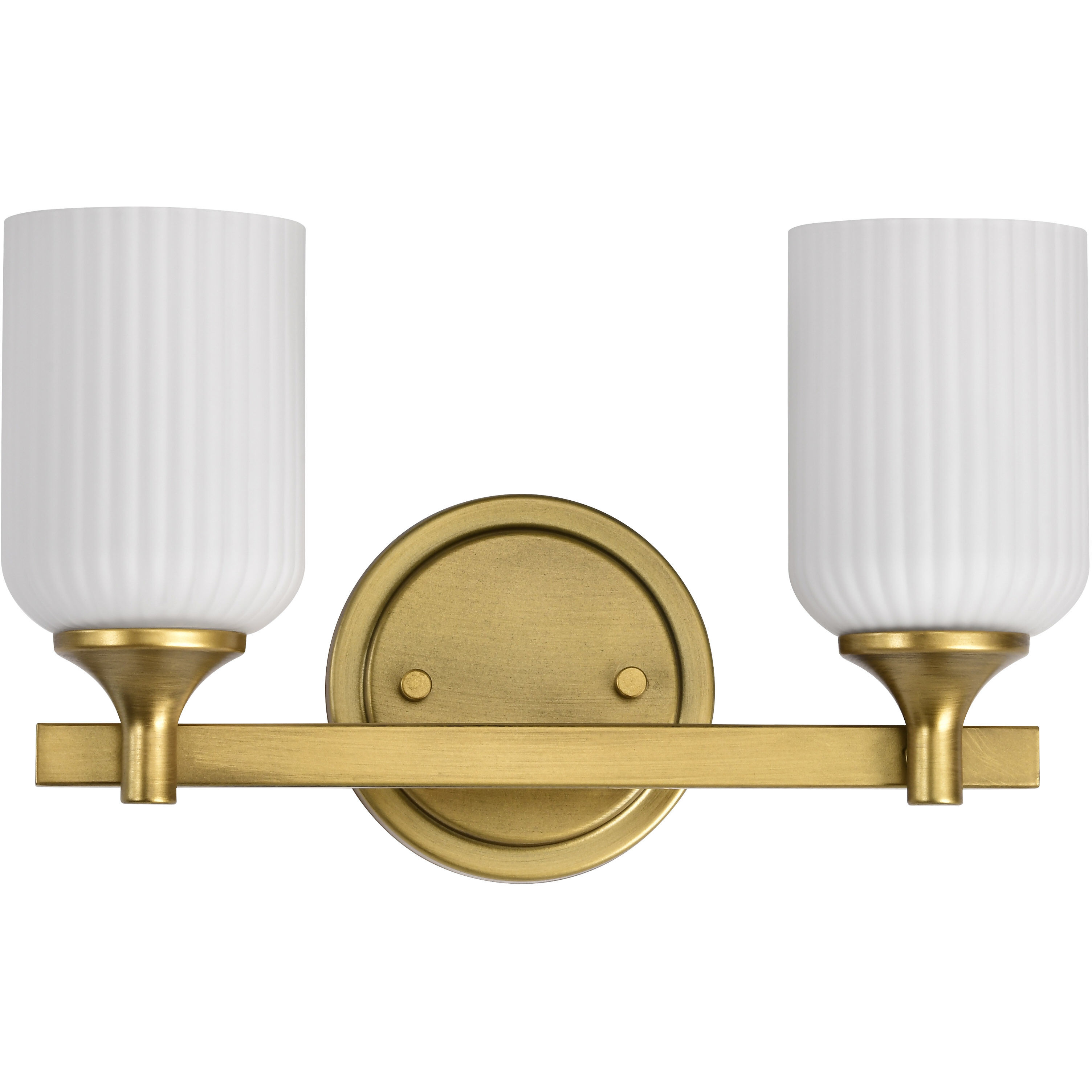 Solara 13.38 inch Natural Brass Vanity Wall Light
