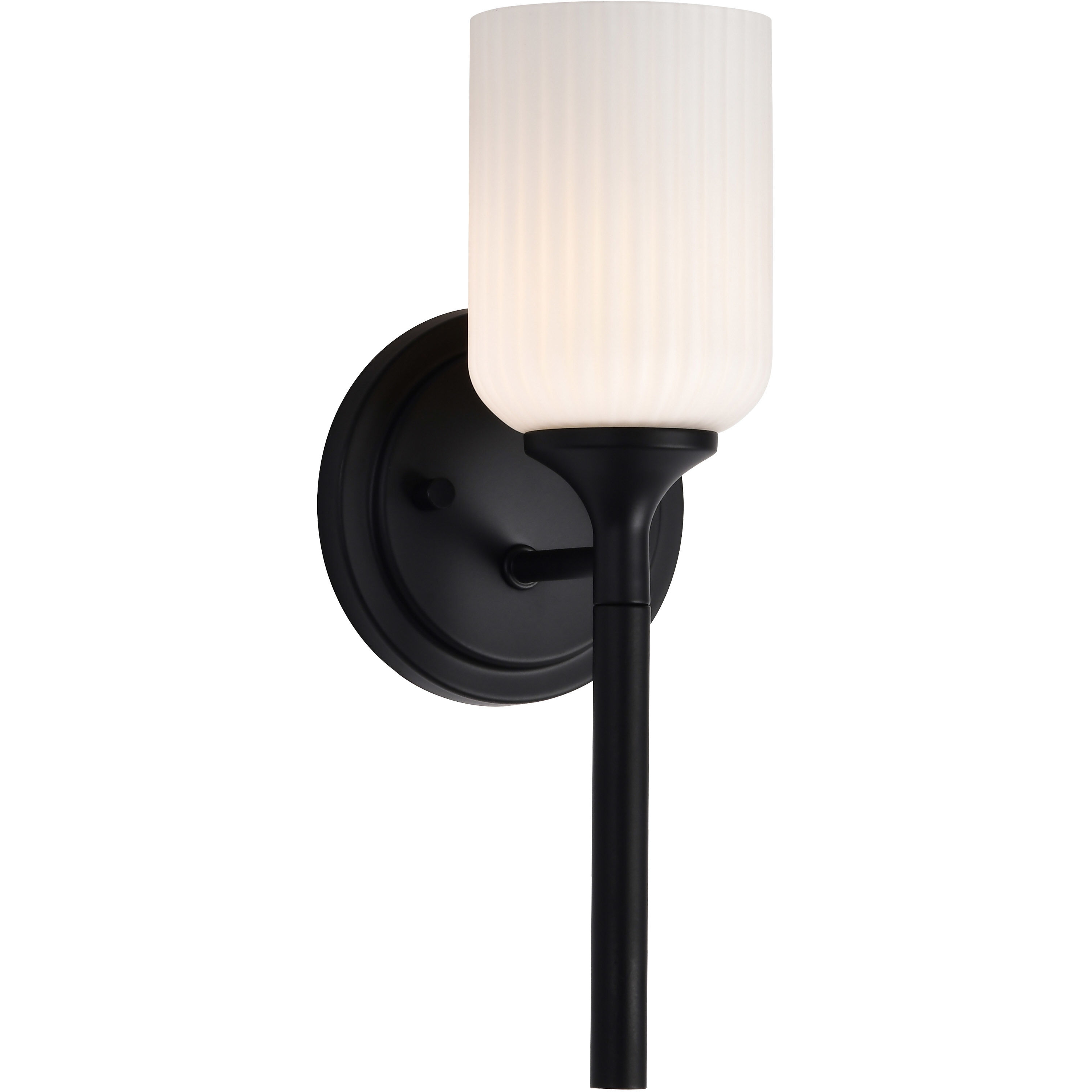 Solara 5 inch Matte Black Vanity Wall Light