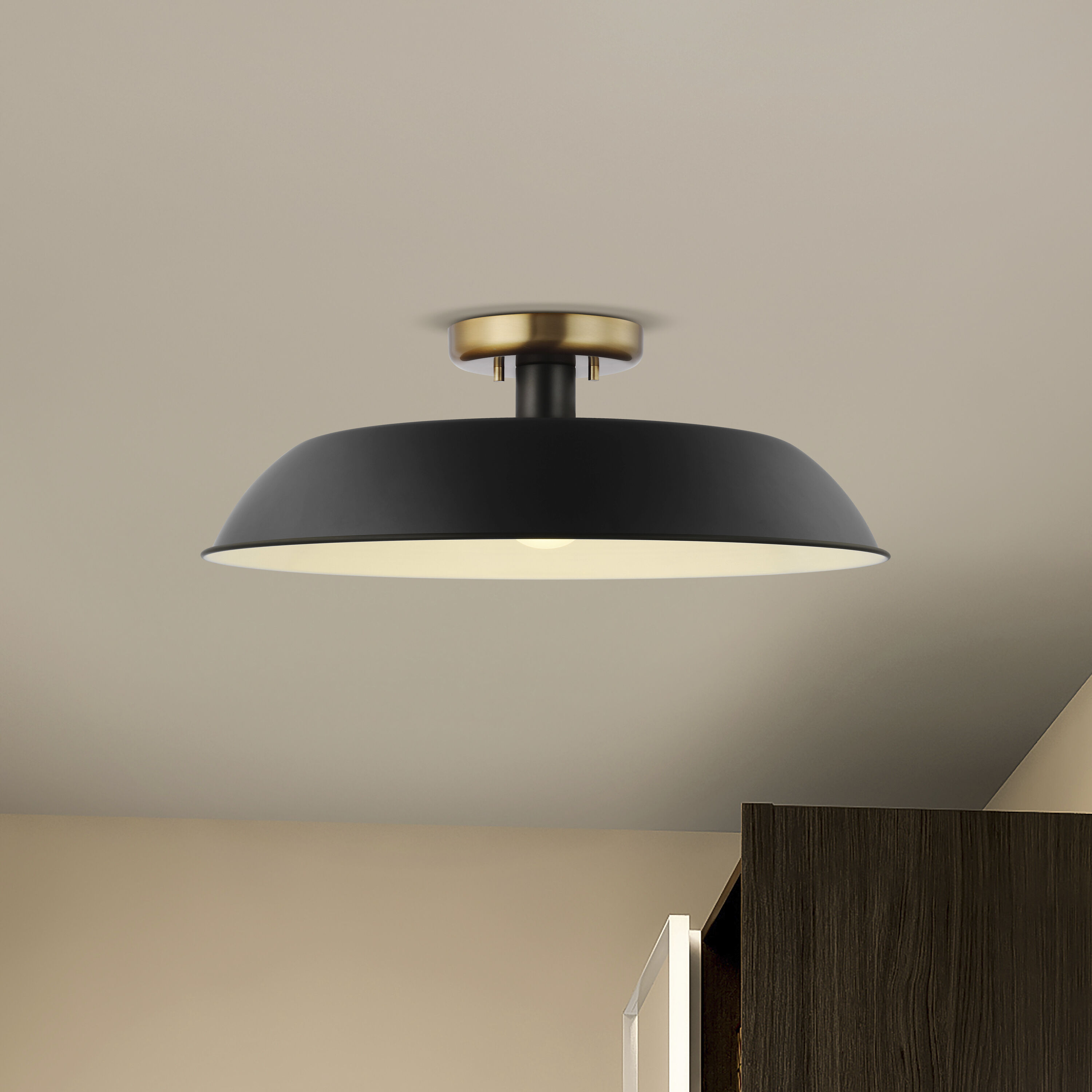 20 inch semi flush mount light top
