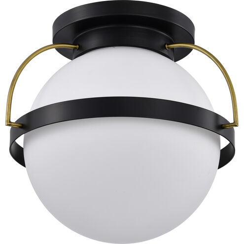 Lakeshore 1 Light 18 inch Matte Black Flush Mount Ceiling Light