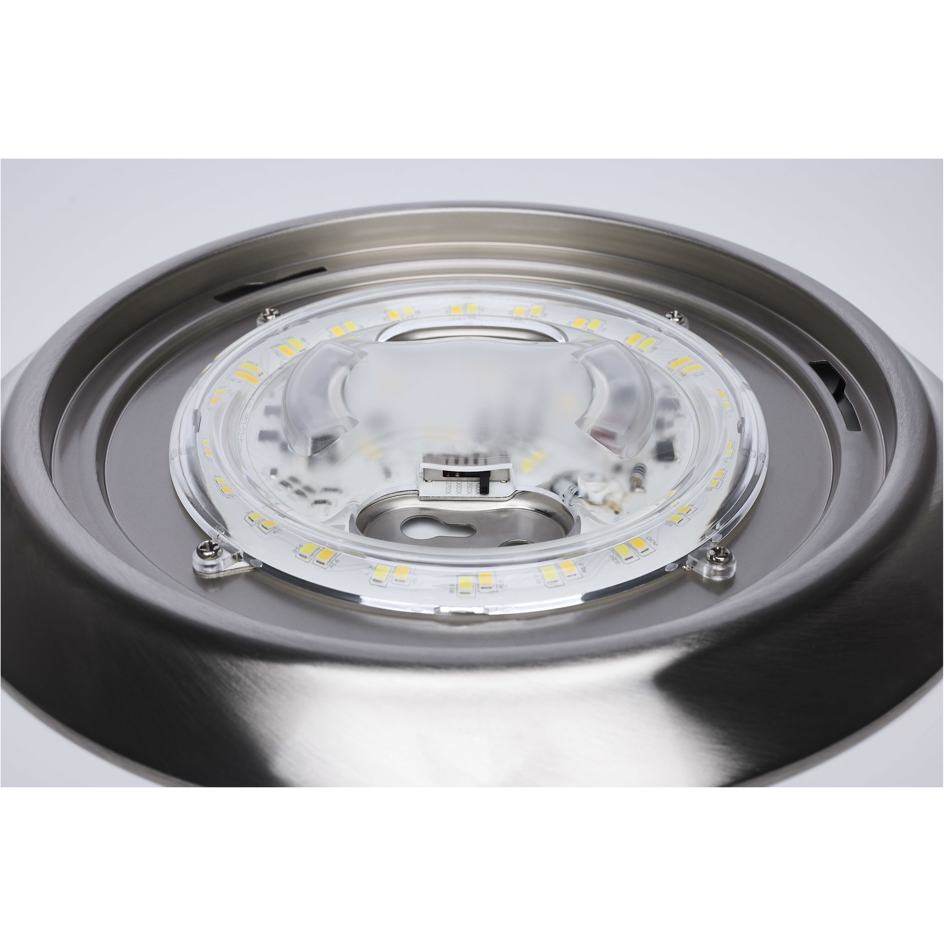 ColorQuick LED 9.49 inch Brushed Nickel Close-to-Ceiling LED Disk Ceiling Light