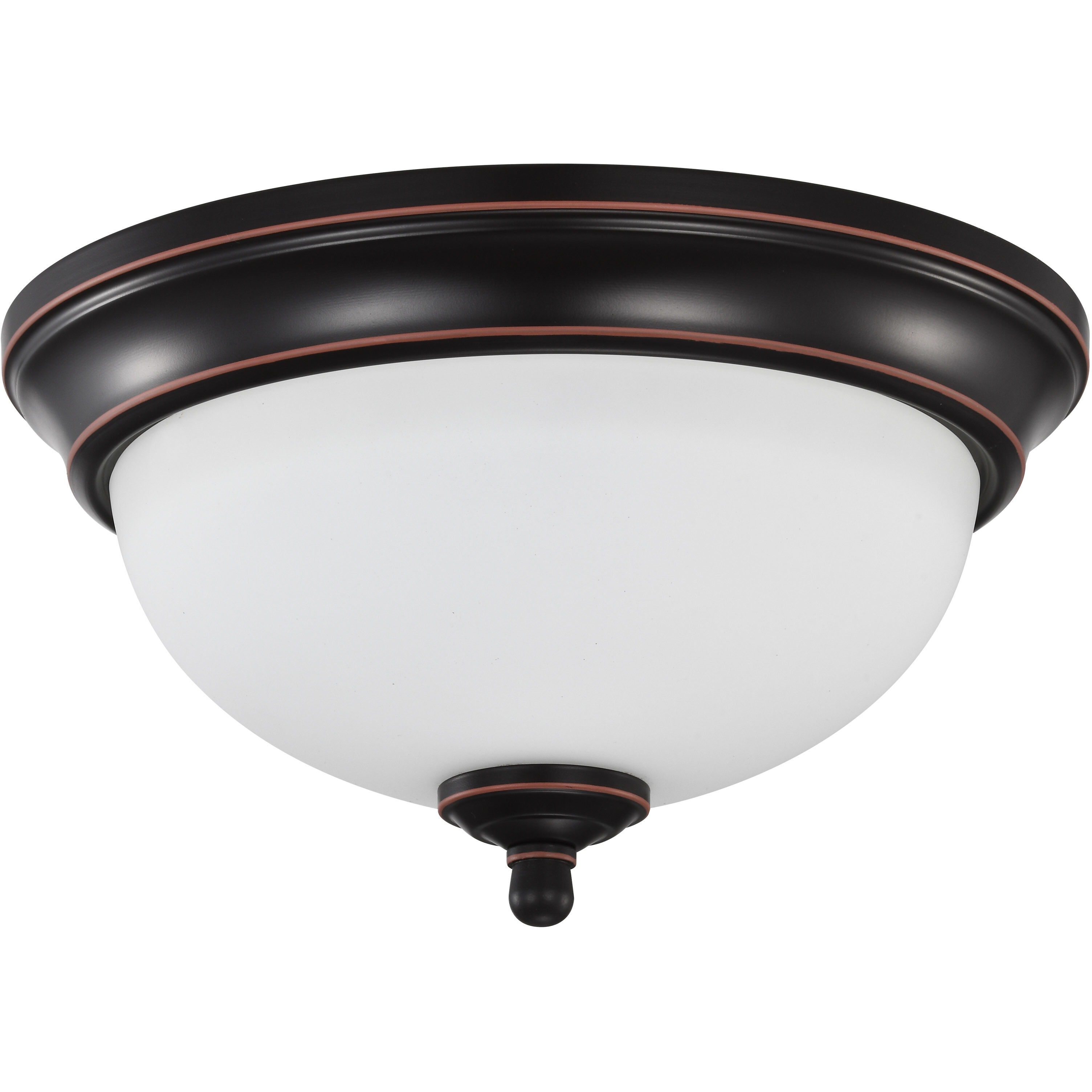 Brentwood LED 10.88 inch Mahogany Bronze LED Flush Mount Ceiling Light