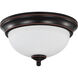 Brentwood LED 10.88 inch Mahogany Bronze LED Flush Mount Ceiling Light