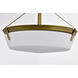 Rowen 4 Light 18.5 inch Natural Brass Semi Flush Mount Ceiling Light