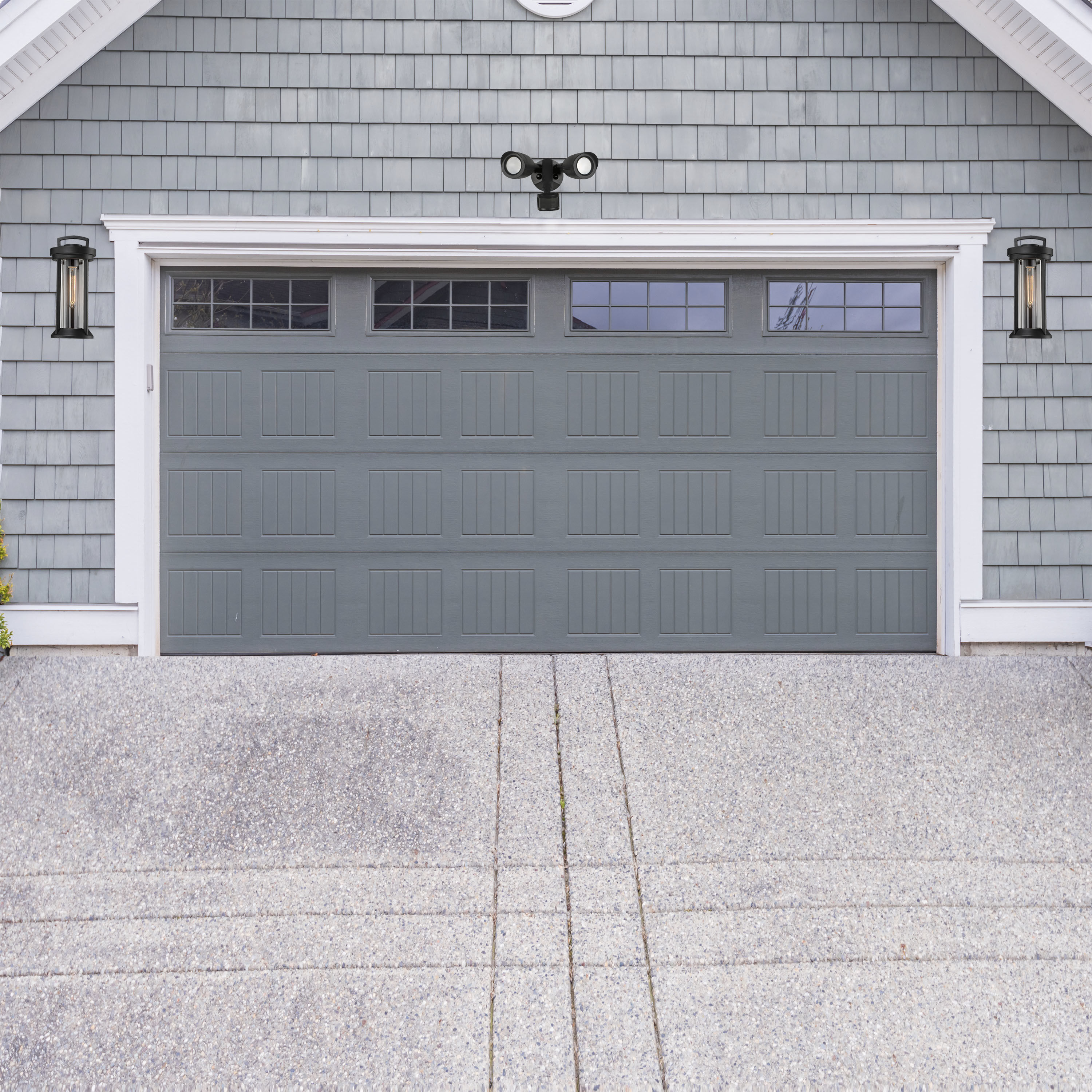 Brentwood LED 6 inch Black Security Light