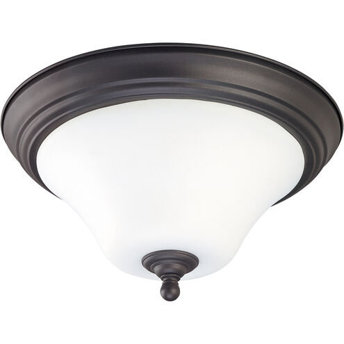 Dupont 2 Light 15 inch Dark Chocolate Bronze Flush Mount Ceiling Light