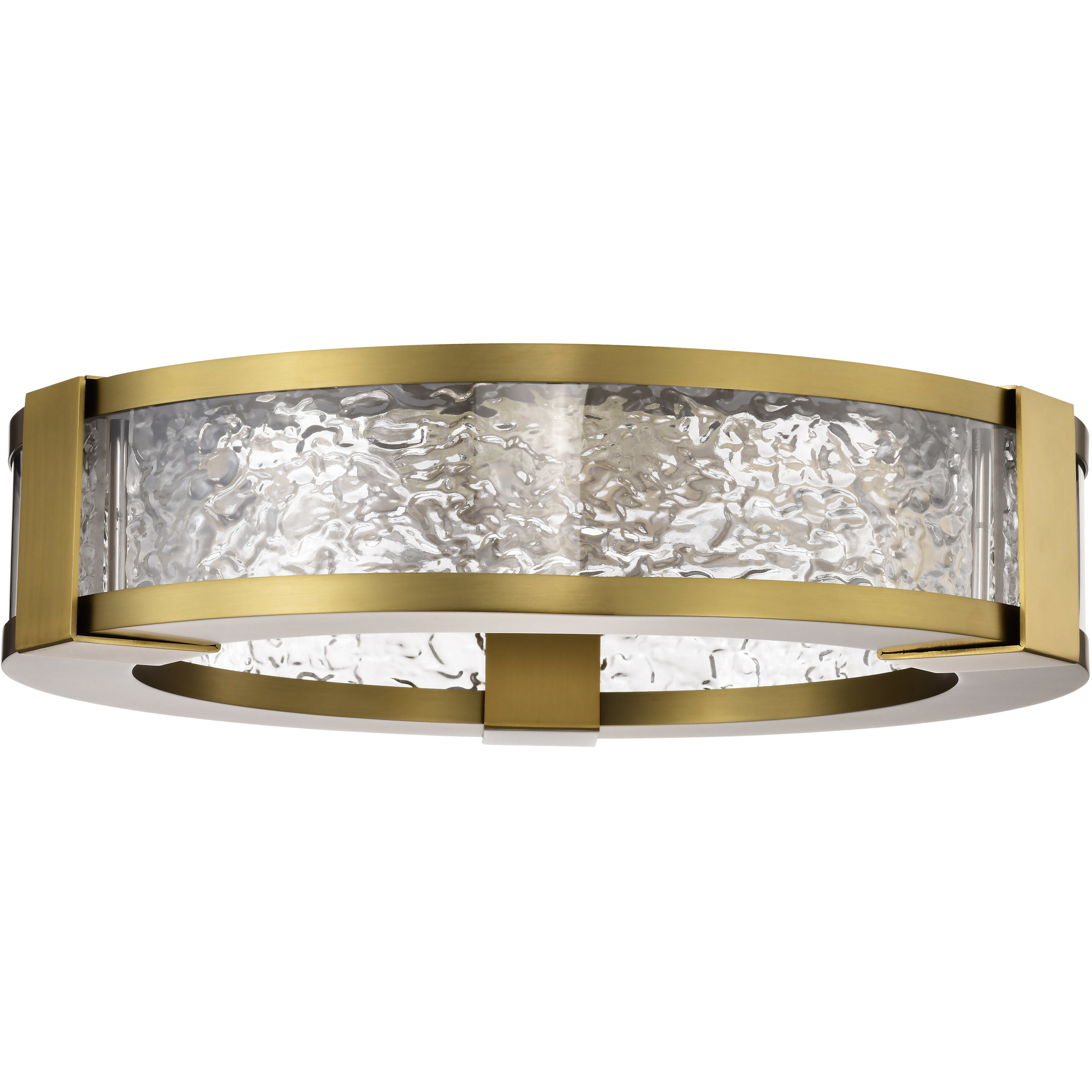 Darrow LED 13.25 inch Vintage Brass Flush Mount Ceiling Light