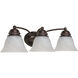 Empire 3 Light 21 inch Old Bronze Vanity Light Wall Light