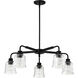 Grayson 30 inch Matte Black Chandelier Ceiling Light