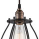Vintage 1 Light 7.38 inch Rustic Bronze Pendant Ceiling Light