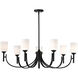 Solara 40 inch Matte Black Chandelier Ceiling Light