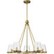 Valentine 30 inch Vintage Brass Chandelier Ceiling Light
