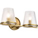 Valentine 16 inch Vintage Brass Vanity Wall Light
