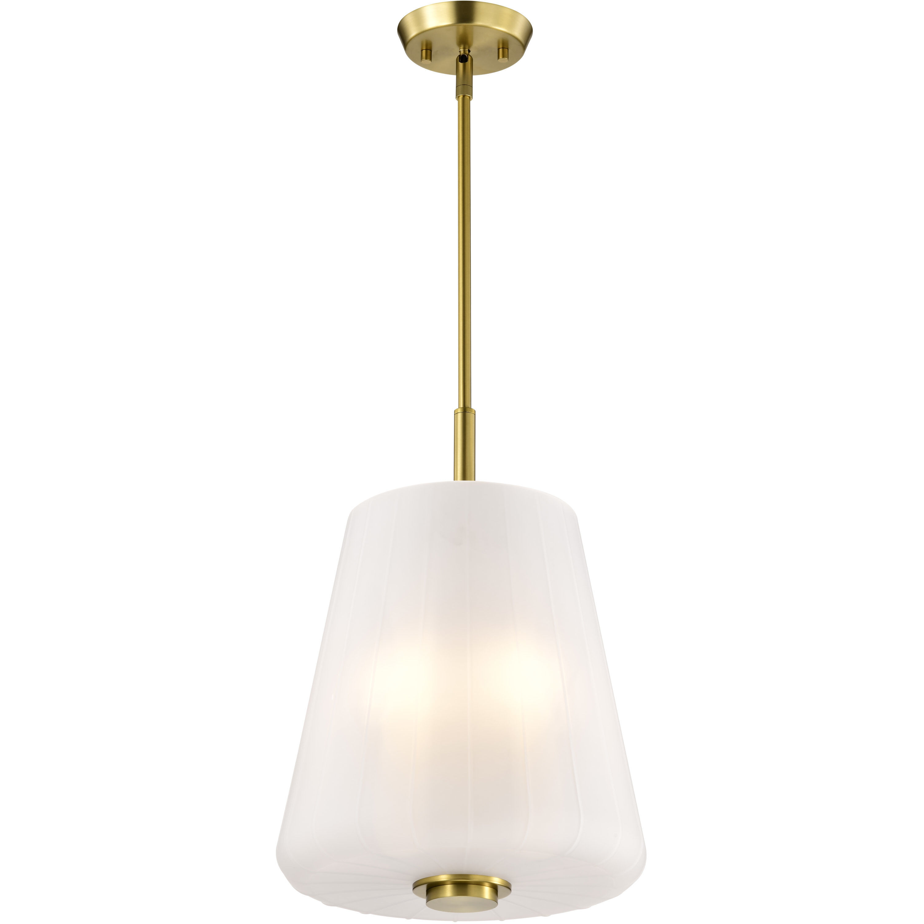 Lune 12 inch Vintage Brass Pendant Ceiling Light