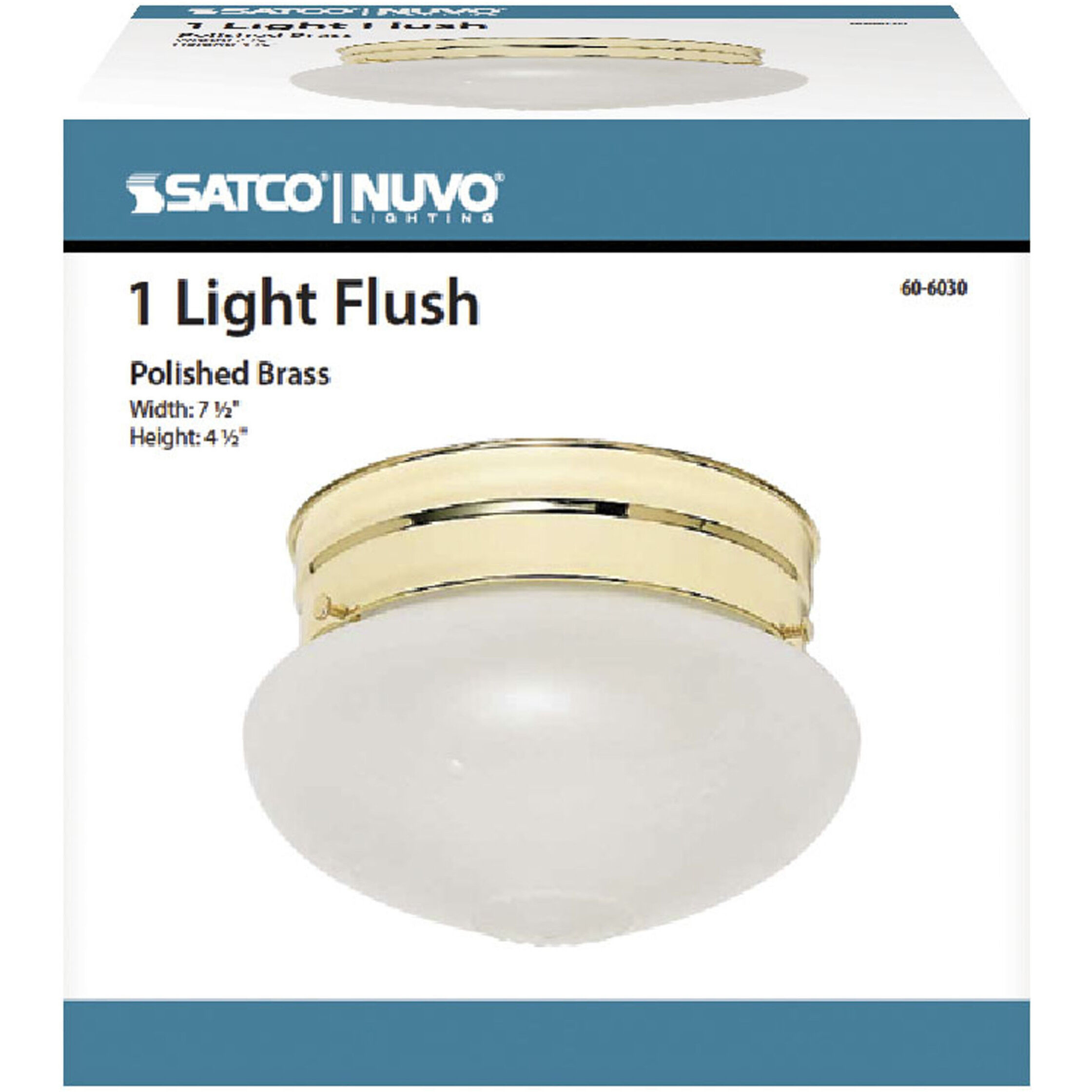 Brentwood 1 Light 6 inch Polished Brass Flush Mount Ceiling Light