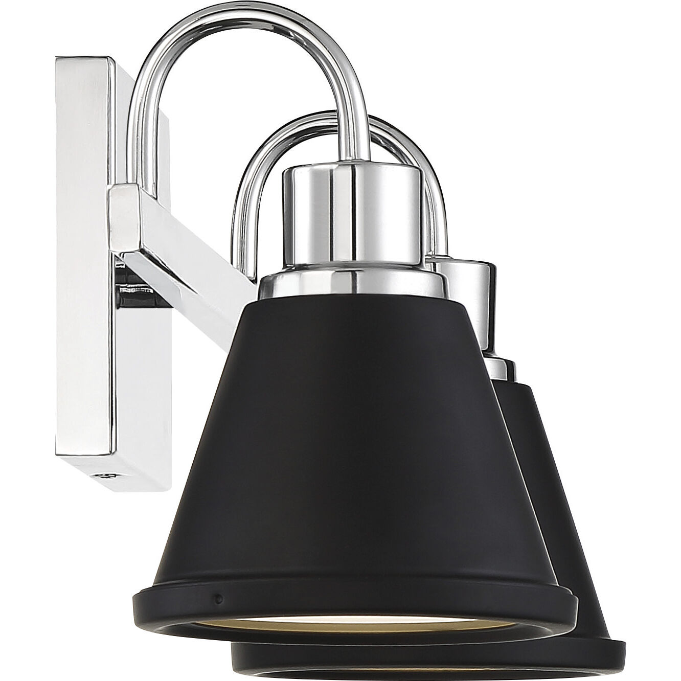 Bette LED 16 inch Polished Nickel and Matte Black Vanity Light Wall Light