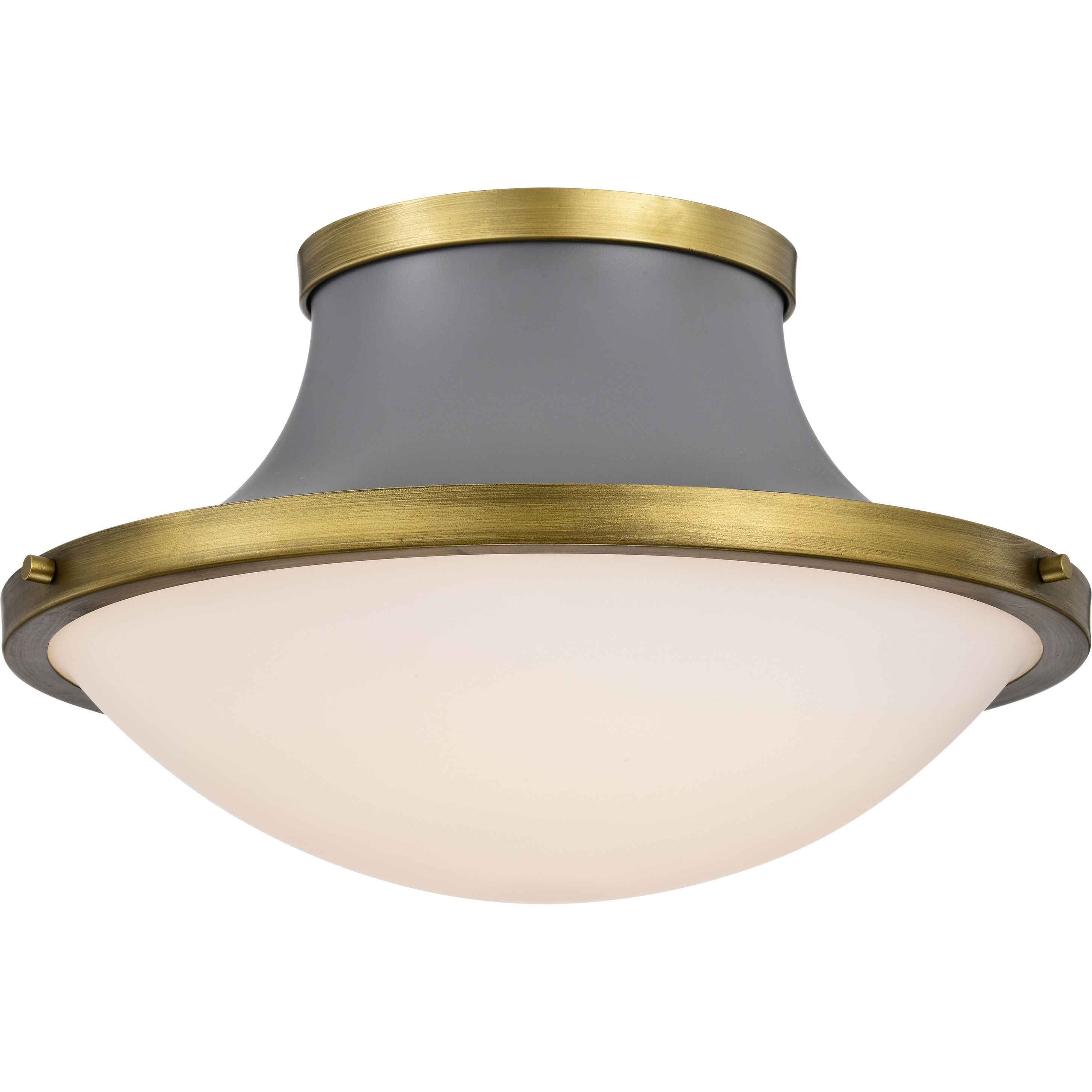 Lafayette 1 Light 18 inch Matte Gray Flush Mount Ceiling Light