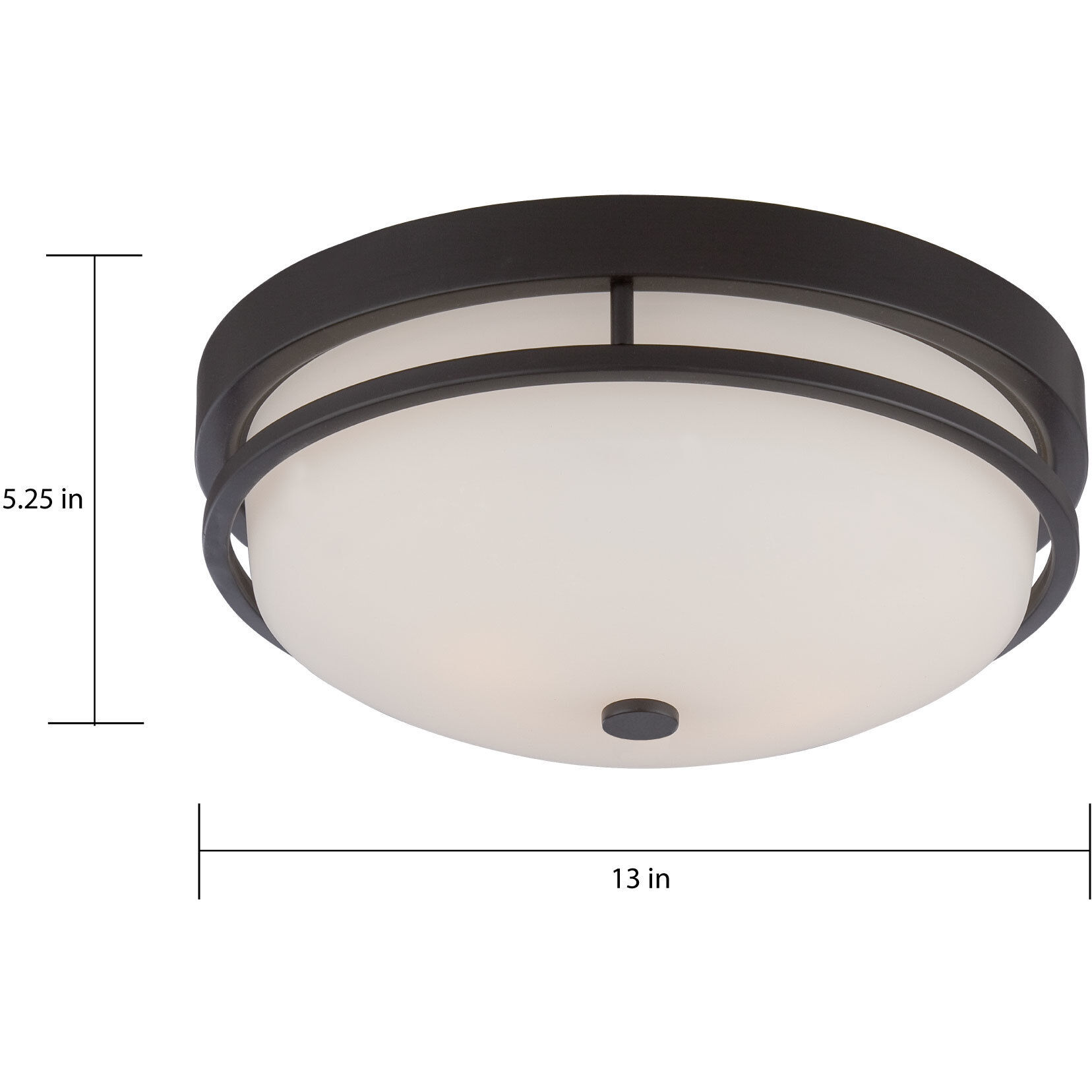 Neval 2 Light 13 inch Sudbury Bronze Flush Mount Ceiling Light