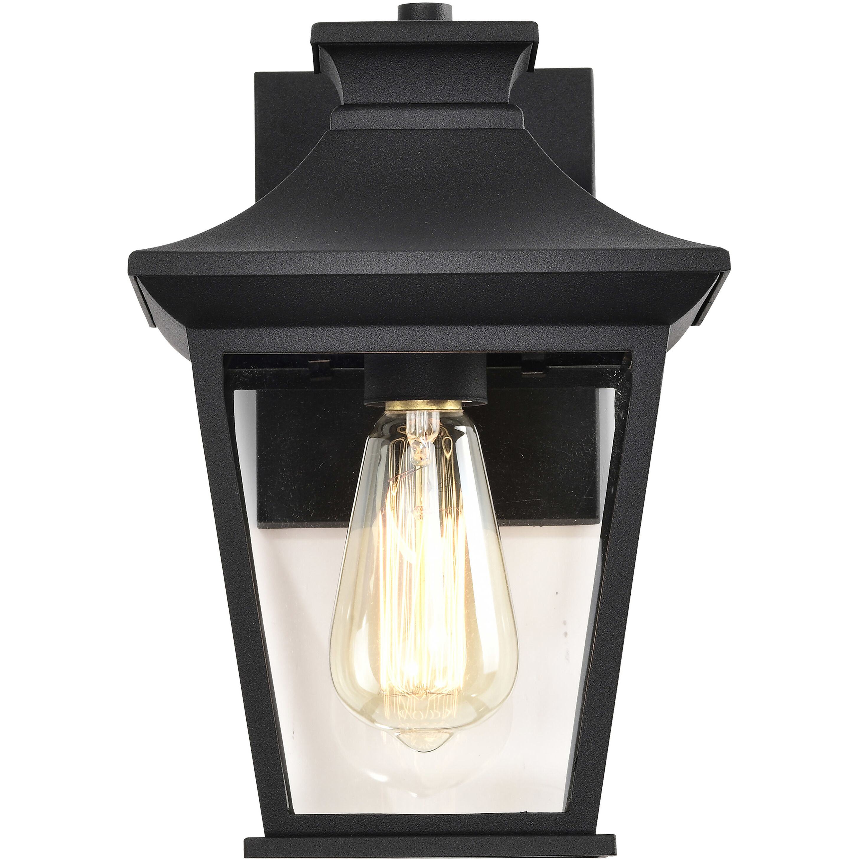 Jasper 11 inch Matte Black Outdoor Wall Lantern, Small