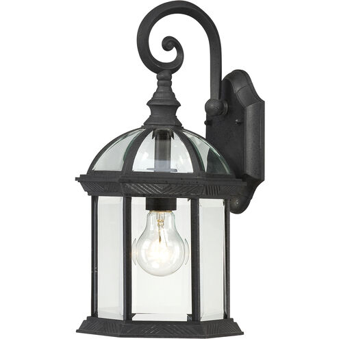 Boxwood 1 Light 16 inch Textured Black Outdoor Wall Lantern