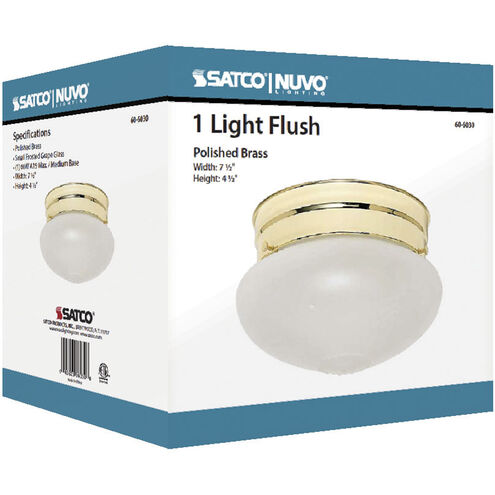 Brentwood 1 Light 6 inch Polished Brass Flush Mount Ceiling Light