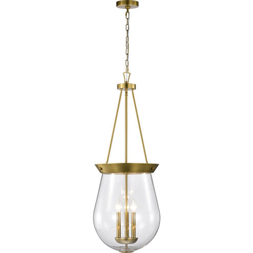 Boliver 3 Light 14.13 inch Vintage Brass Pendant Ceiling Light