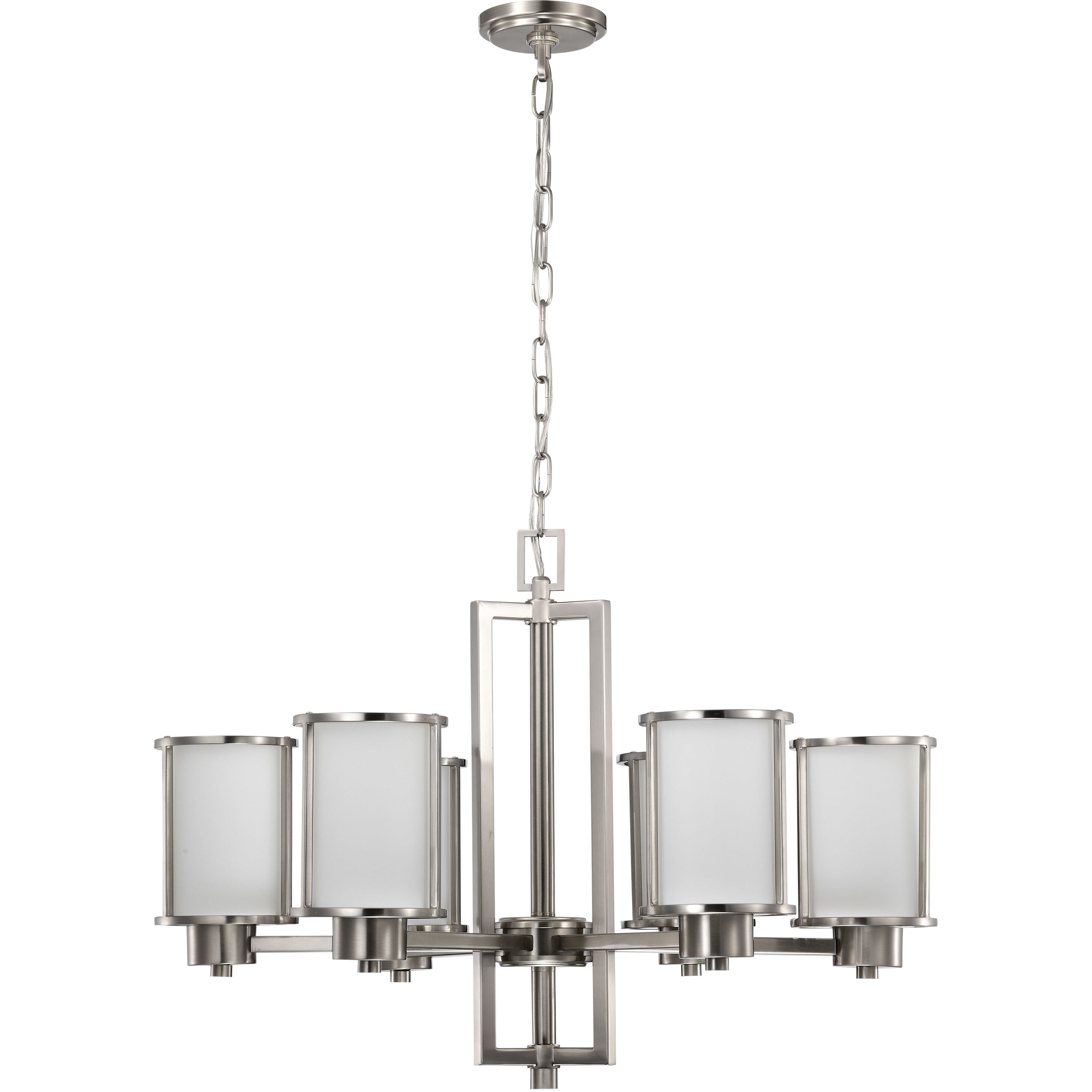 Odeon 6 Light 28 inch Brushed Nickel Chandelier Ceiling Light