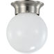 Brentwood LED 6 inch Brushed Nickel Flush Mount Ceiling Light