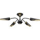 Marc 5 Light 28.5 inch Matte Black Chandelier Ceiling Light