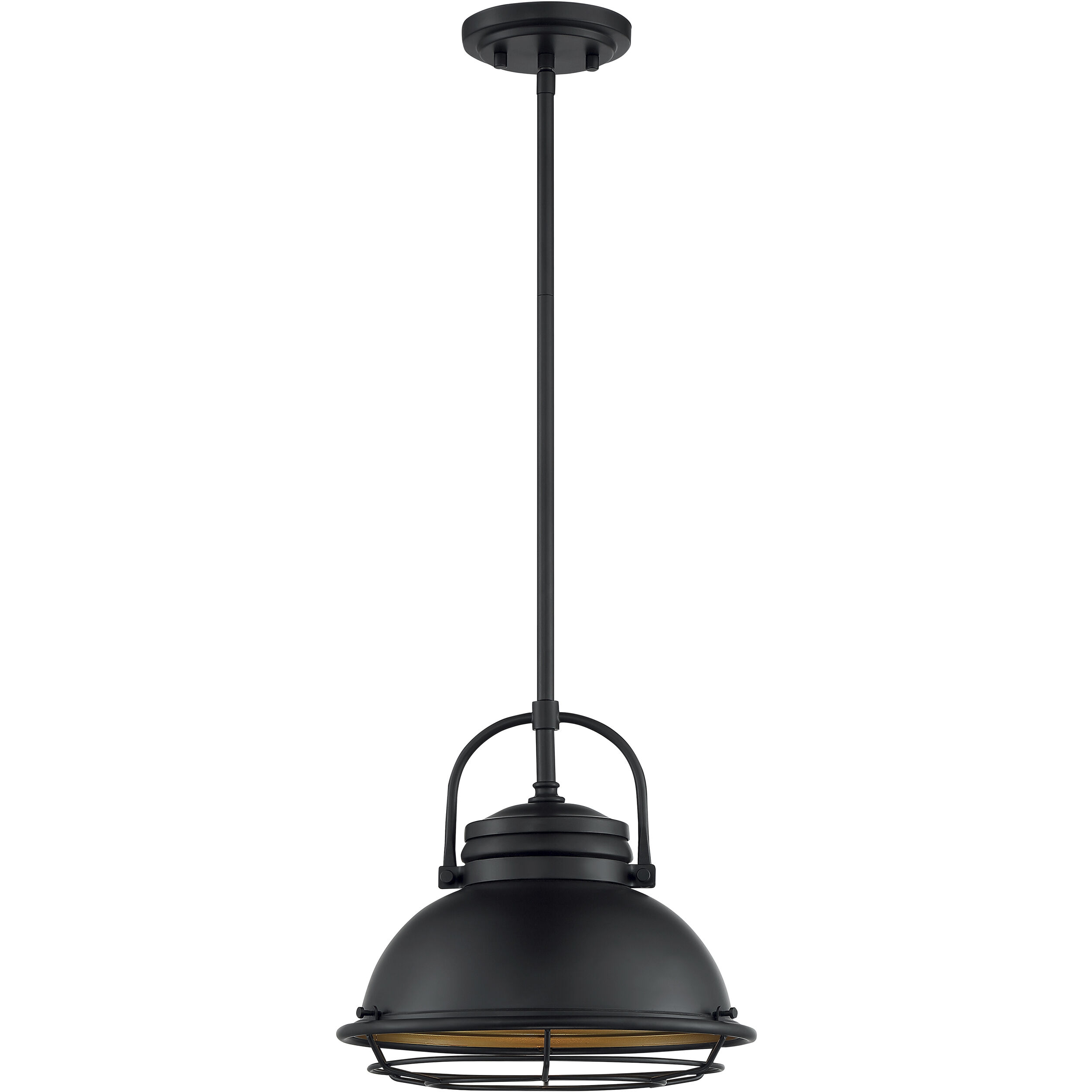 Upton 1 Light 12 inch Dark Bronze and Gold Pendant Ceiling Light
