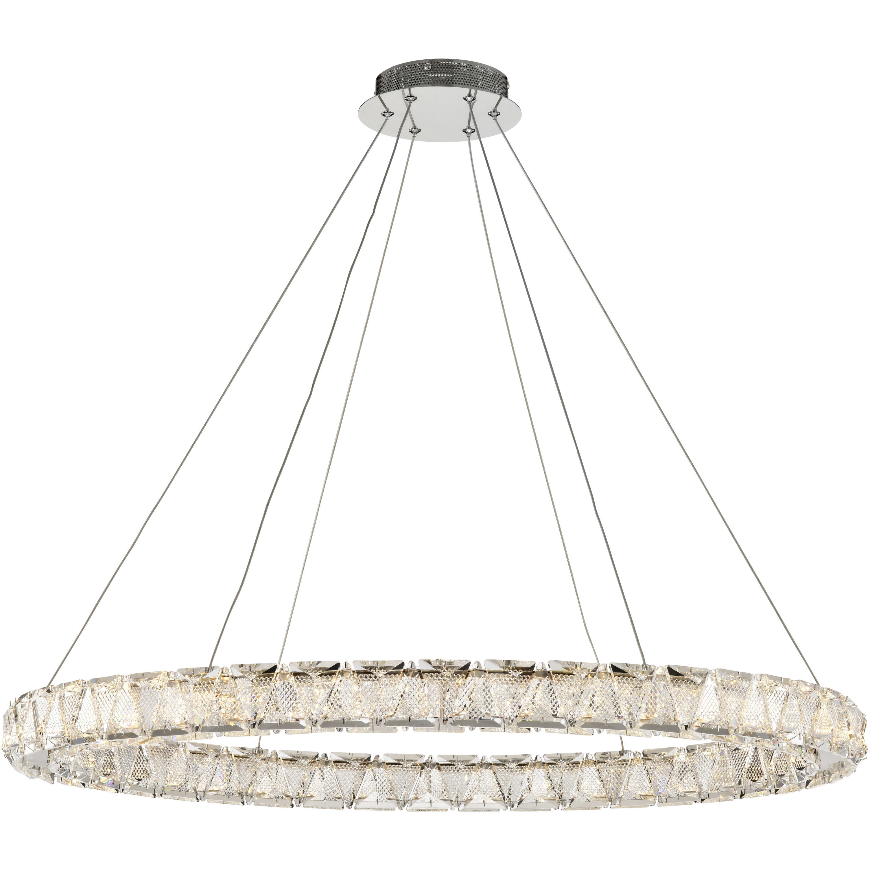 Asher LED 35.5 inch Polished Nickel Pendant Ceiling Light