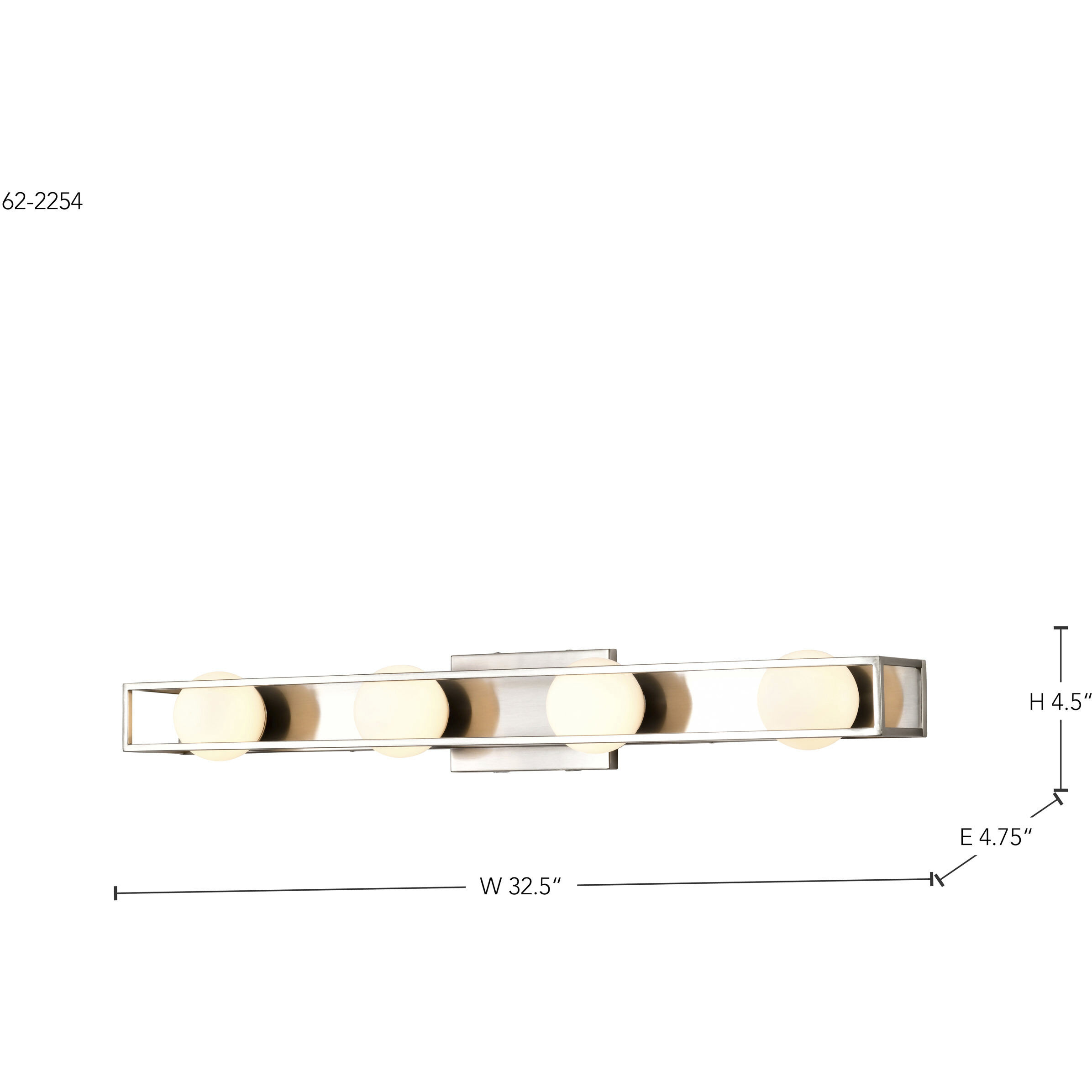 Jenkins LED 32.5 inch Brushed Nickel Vanity Light Wall Light