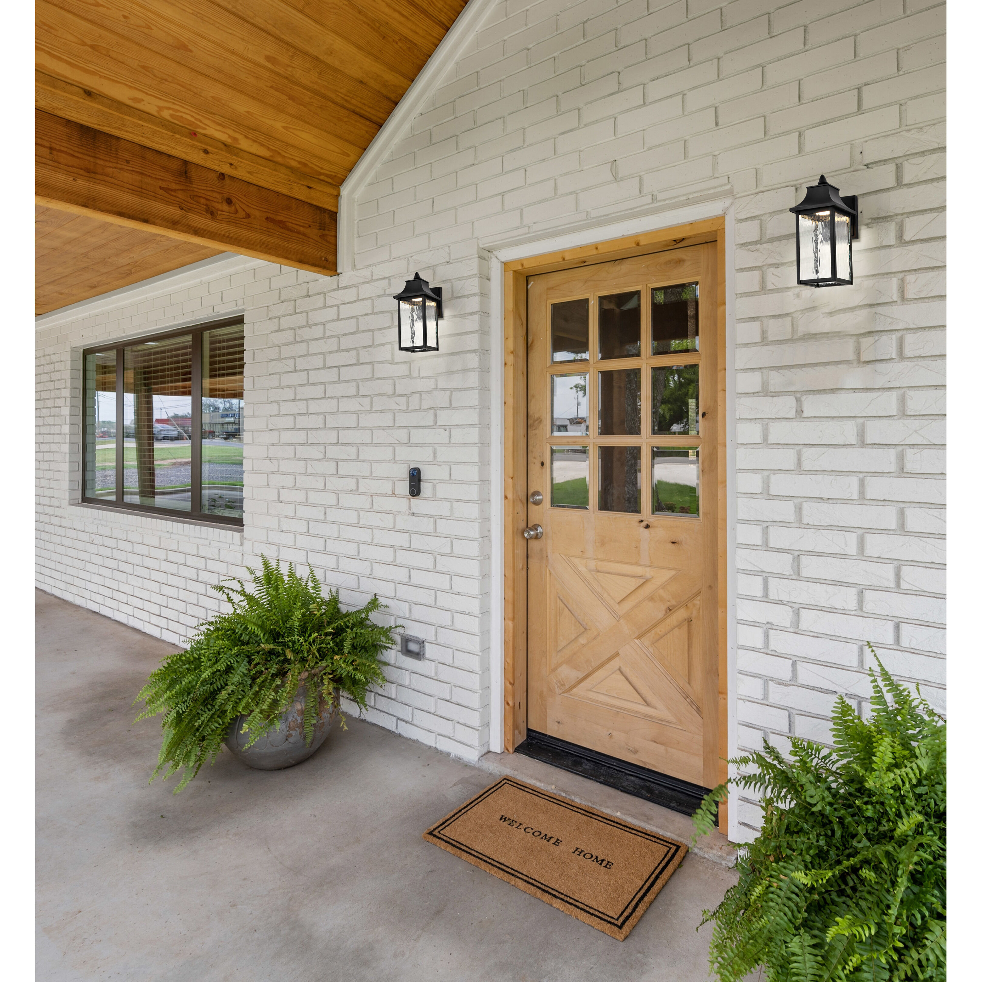 Austen LED 13.25 inch Matte Black Outdoor Wall Sconce