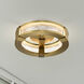 Darrow LED 13.25 inch Vintage Brass Flush Mount Ceiling Light